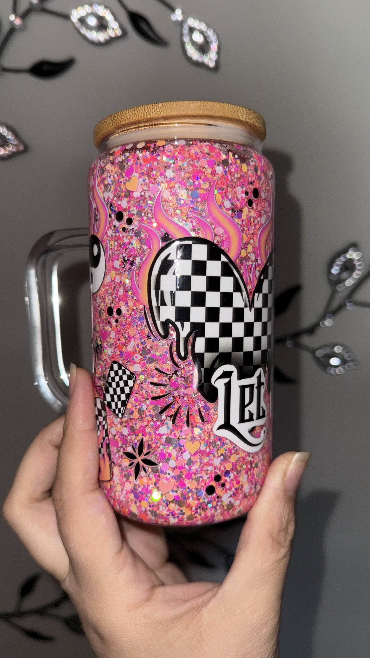 Let Them 16oz glass