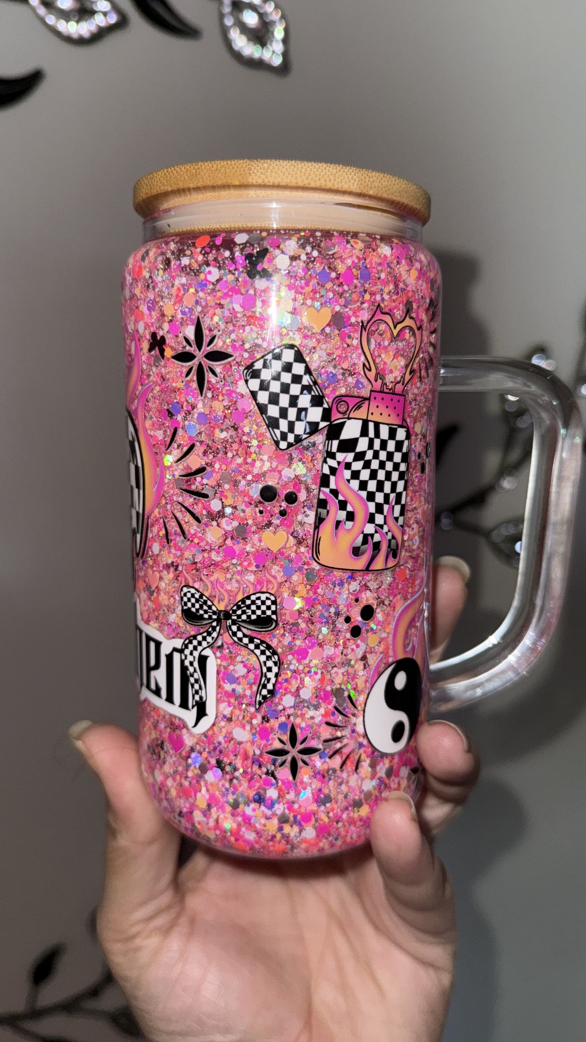 Let Them 16oz glass